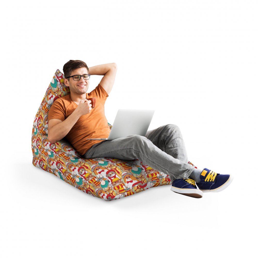 Updeco Fotoliu Puf Bean Bag tip Lounge Pisici hipster