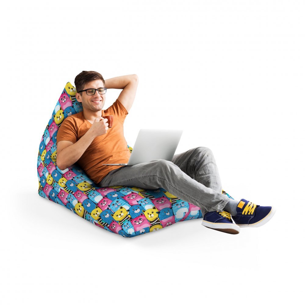 Updeco Fotoliu Puf Bean Bag tip Lounge Smiley cats