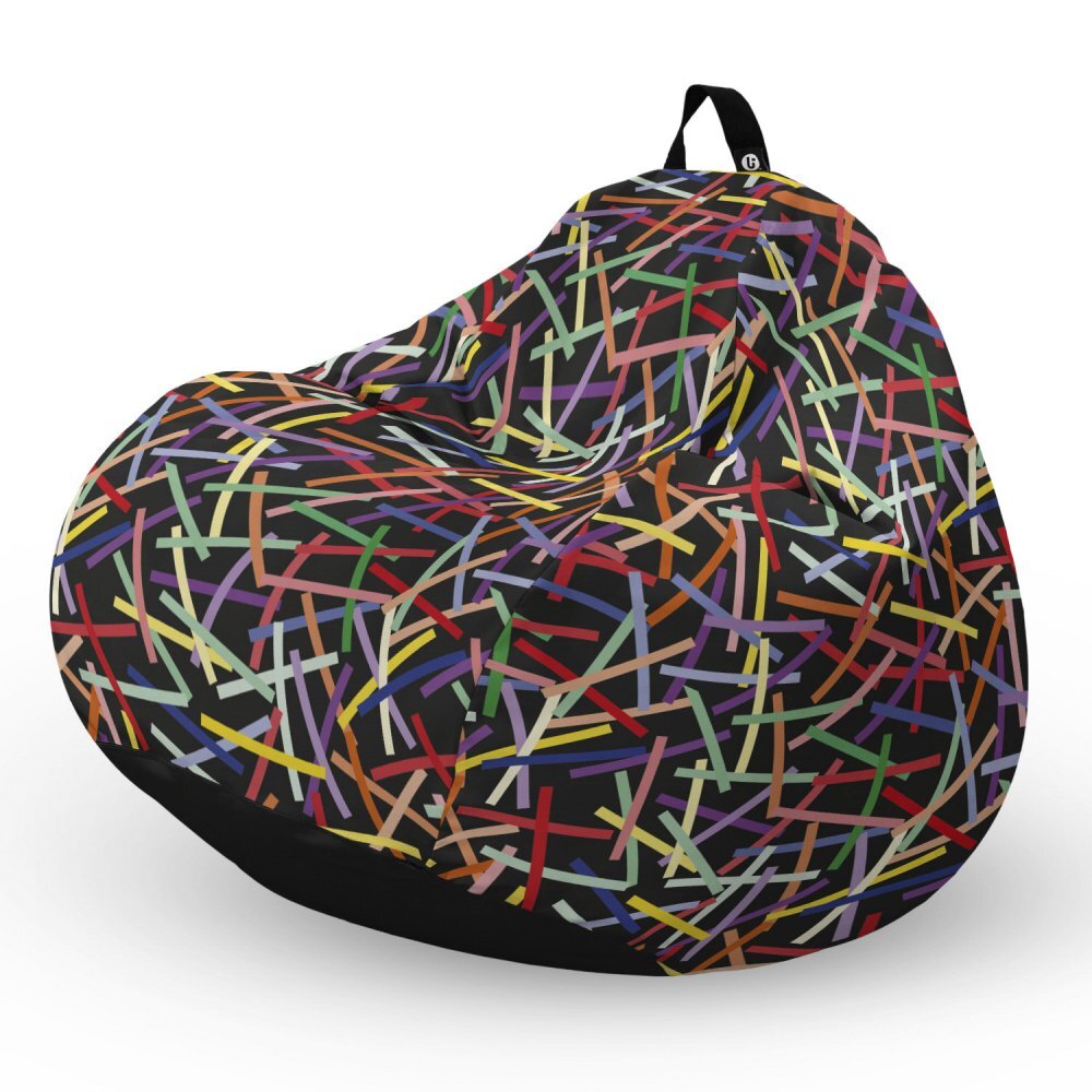 Updeco Fotoliu Puf Bean Bag tip Para L Confetti fundal negru