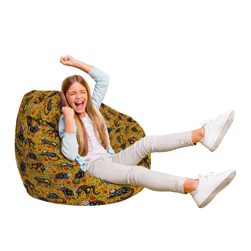 Updeco Fotoliu Puf Bean Bag tip Para L pisici dia de los muertos