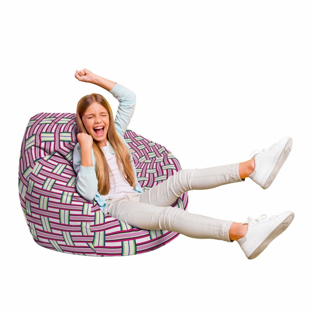 Updeco Fotoliu Puf Bean Bag tip Para L Raspberry And Kiwi