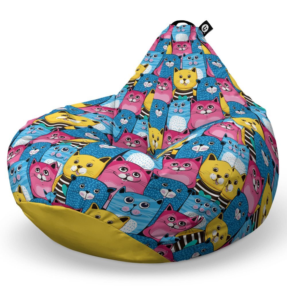 Updeco Fotoliu Puf Bean Bag tip Para L smiley cats