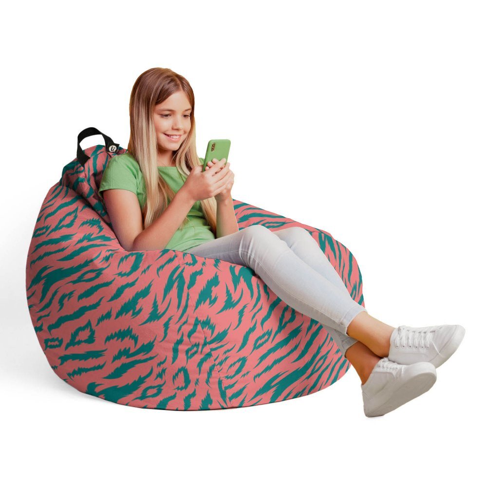 Updeco Fotoliu puf Bean Bag tip para L tigre pink