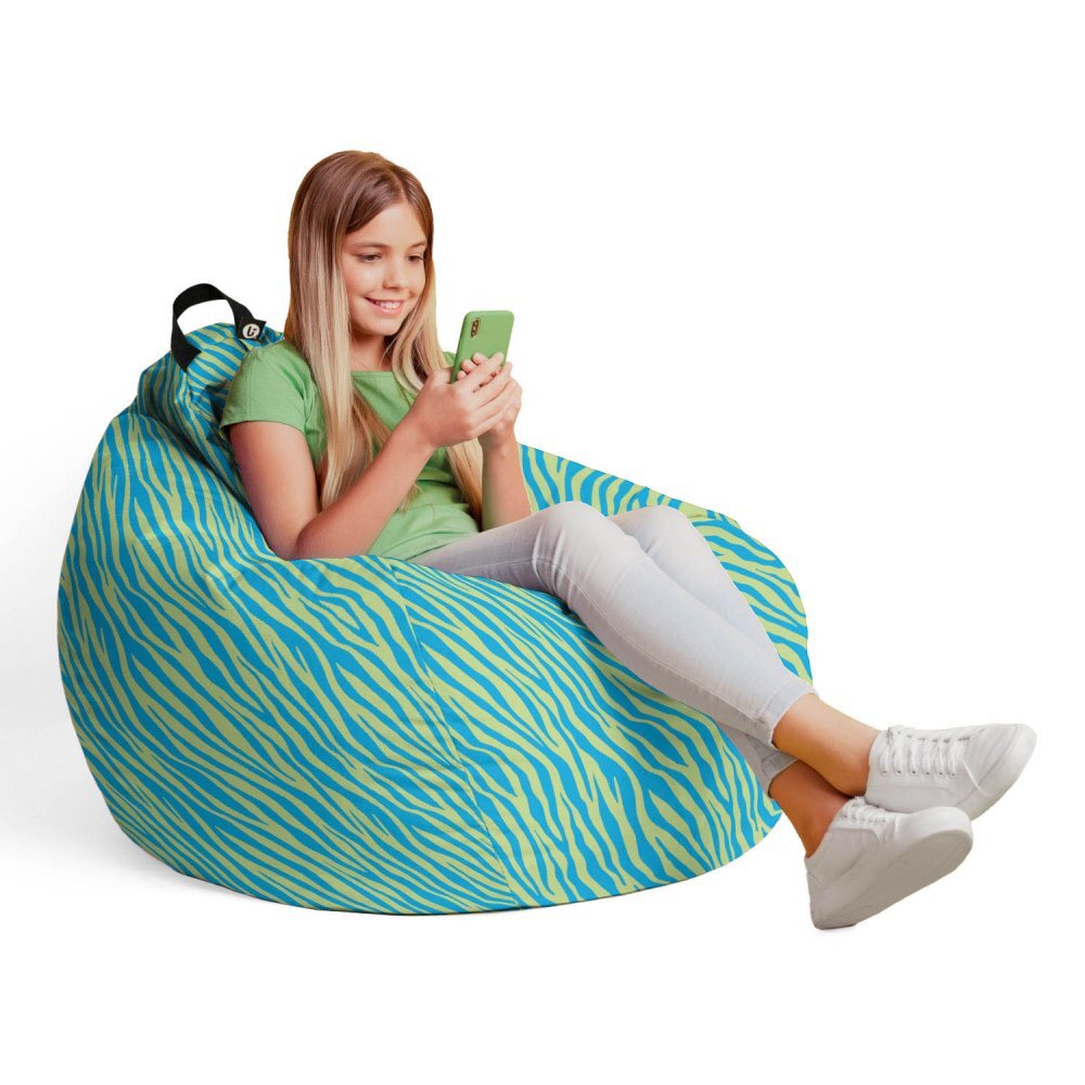 Updeco Fotoliu puf Bean Bag tip para L zebra green