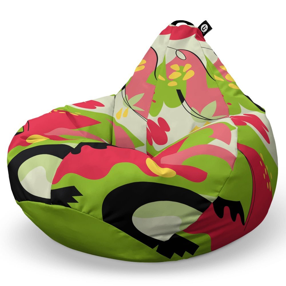 Updeco Fotoliu Puf Bean Bag tip Para XL Abstract Jungle Pepene
