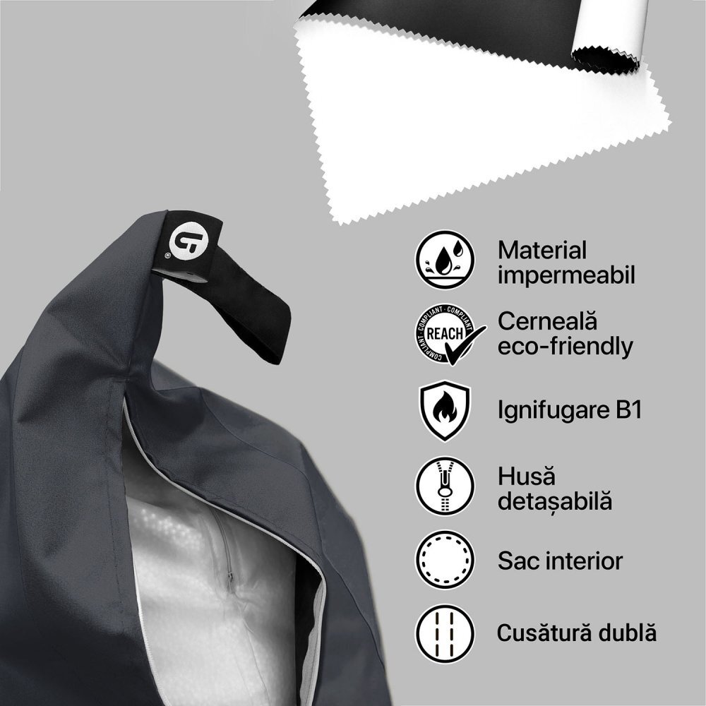 Updeco Fotoliu Puf Bean Bag tip Para XL Chroma Black