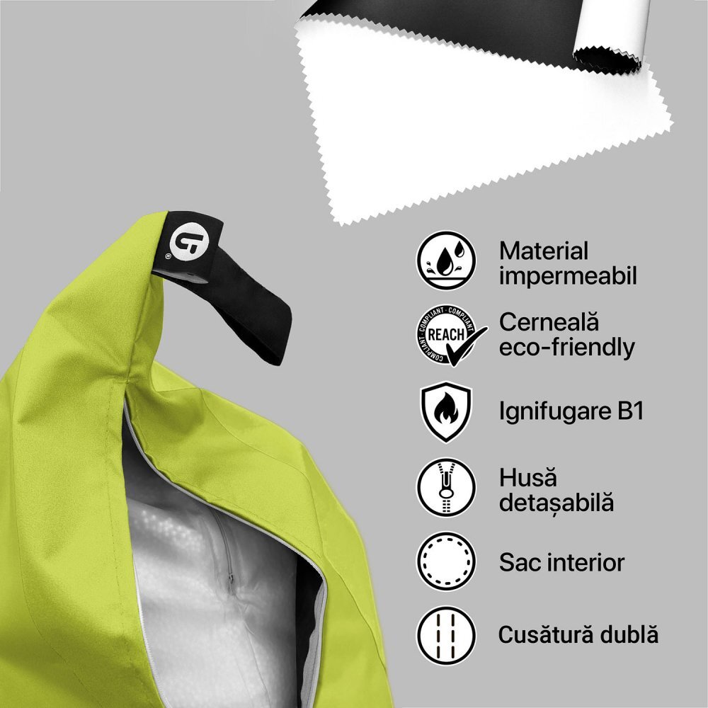 Updeco Fotoliu Puf Bean Bag tip Para XL Chroma Green