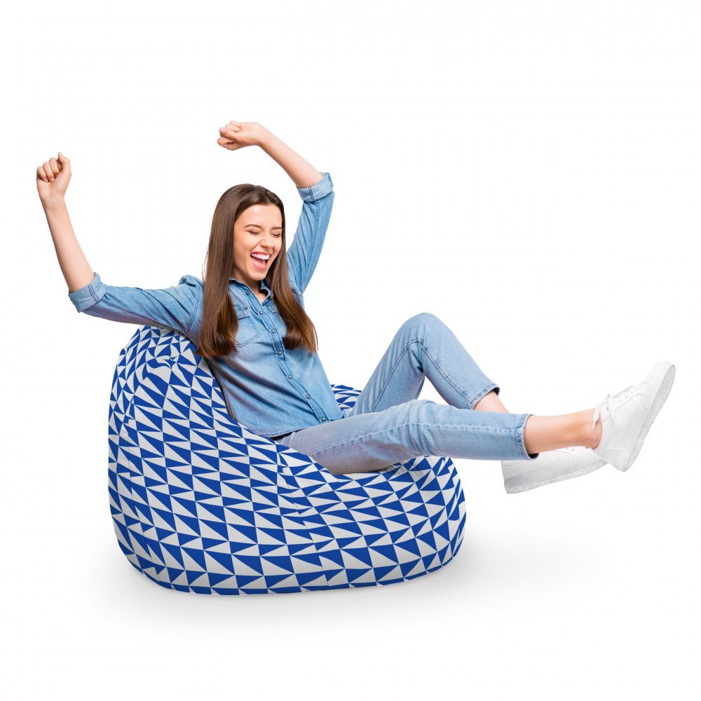 Updeco Fotoliu Puf Bean Bag tip Para XL Geometric Sea Blue