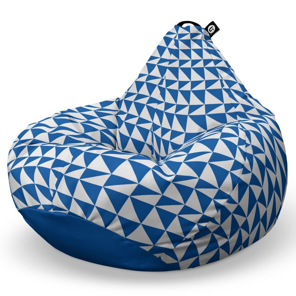 Updeco Fotoliu Puf Bean Bag tip Para XL Geometric Sea Blue