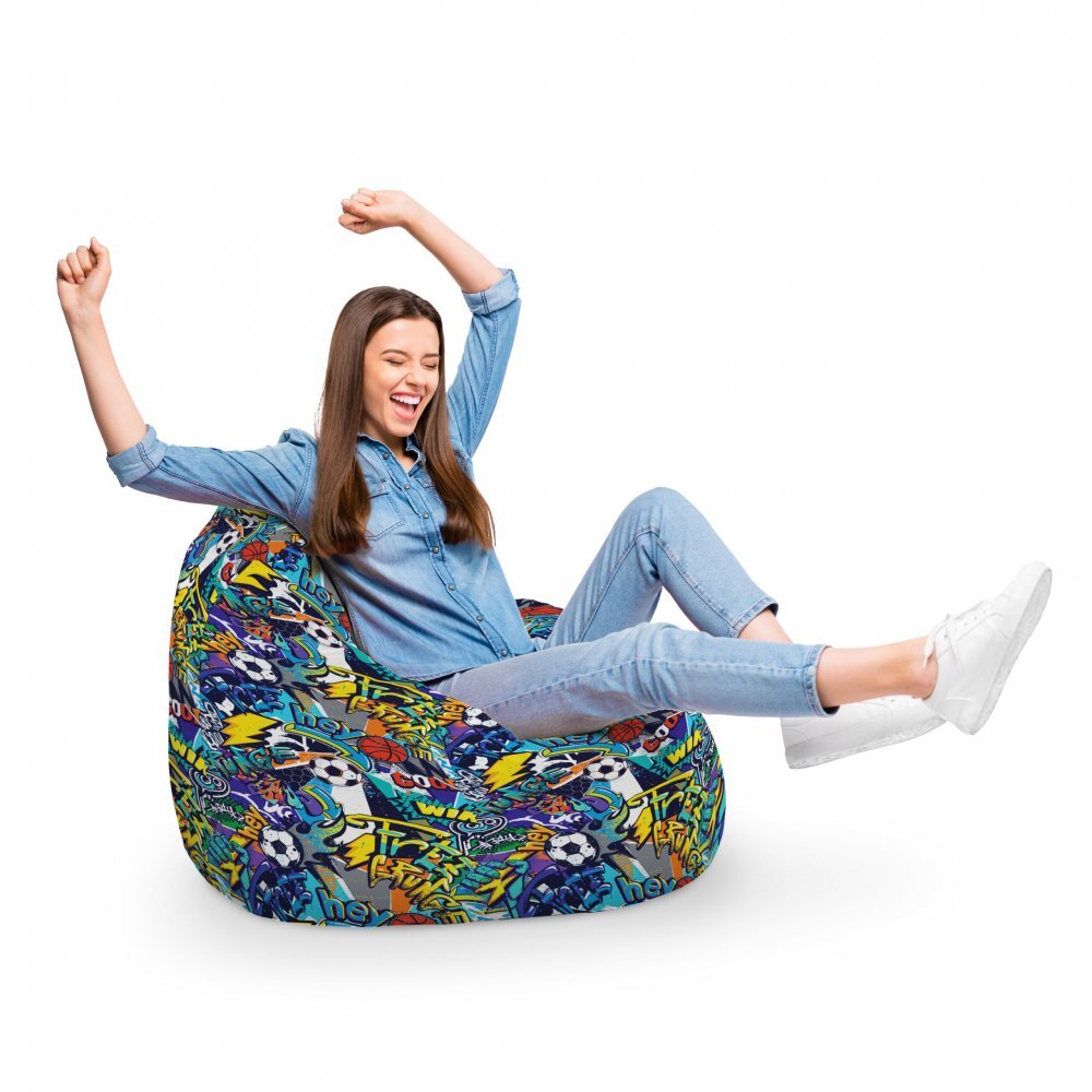 Updeco Fotoliu Puf Bean Bag tip Para XL Graffiti Sport