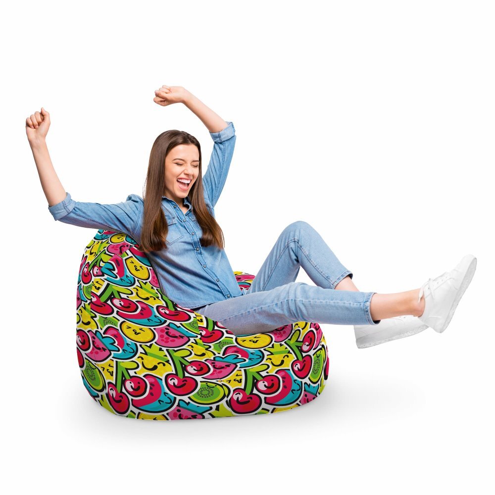 Updeco Fotoliu Puf Bean Bag tip Para XL Kawaii Fruits