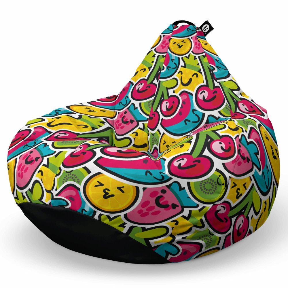 Updeco Fotoliu Puf Bean Bag tip Para XL Kawaii Fruits