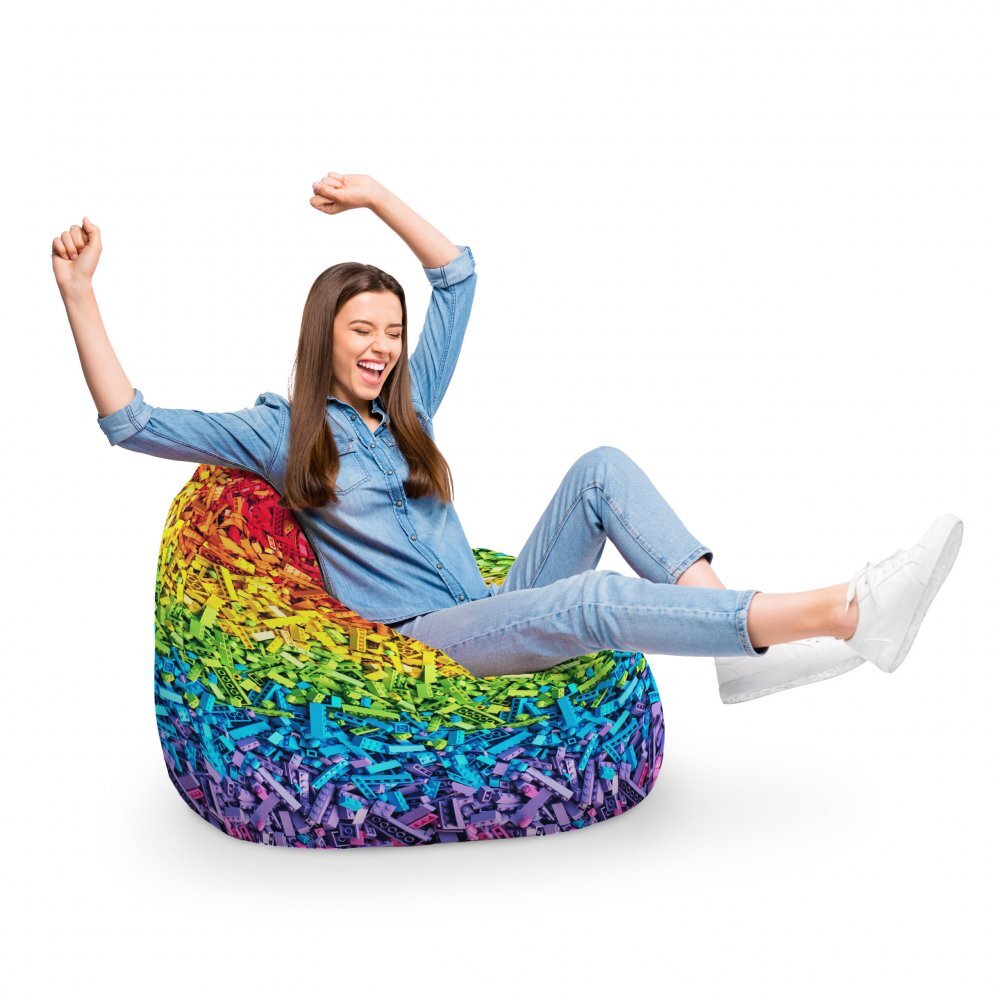 Updeco Fotoliu Puf Bean Bag tip Para XL Lego Curcubeu