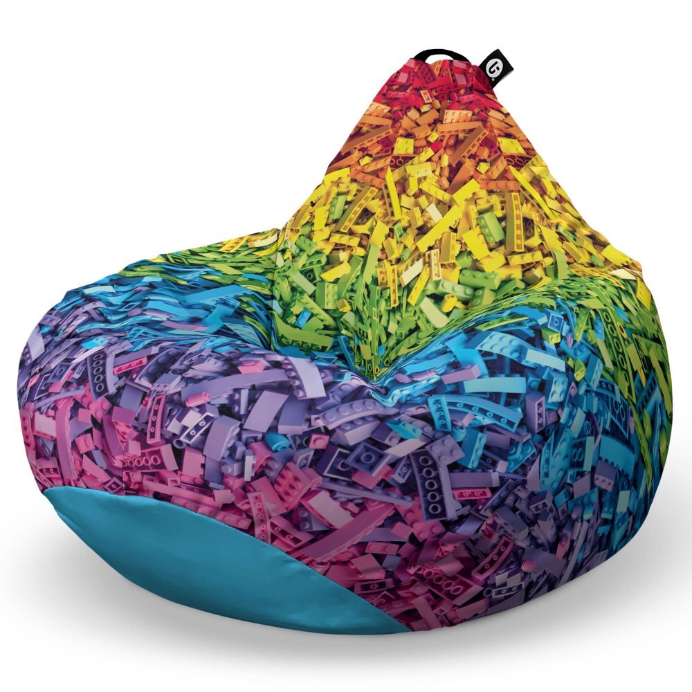 Updeco Fotoliu Puf Bean Bag tip Para XL Lego Curcubeu