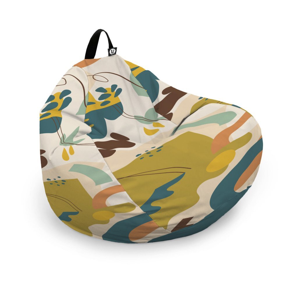 Updeco Husa fotoliu Puf Bean Bag tip Para L fara umplutura abstract jungle