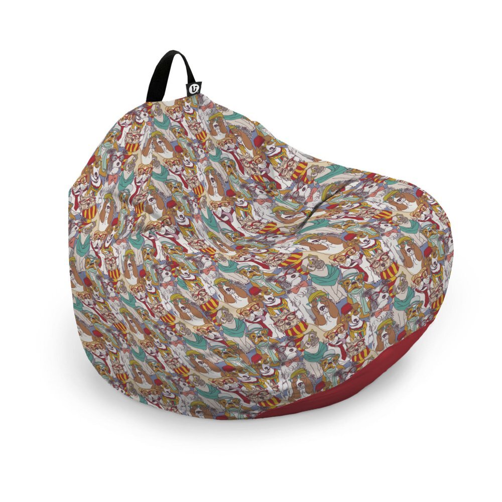 Updeco Husa fotoliu Puf Bean Bag tip Para L fara umplutura caini hipster