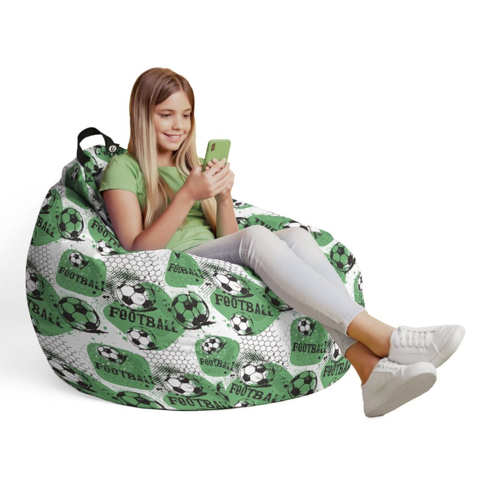 Updeco Husa fotoliu Puf Bean Bag tip Para L fara umplutura fotbal