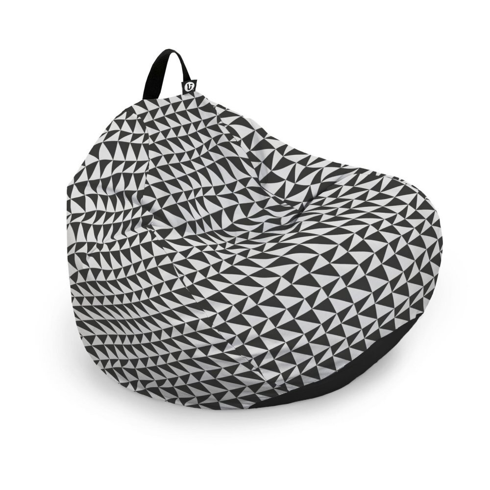 Updeco Husa fotoliu Puf Bean Bag tip Para L fara umplutura geometric sea black