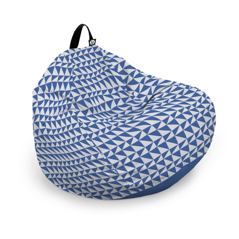 Updeco Husa fotoliu Puf Bean Bag tip Para L fara umplutura geometric sea blue