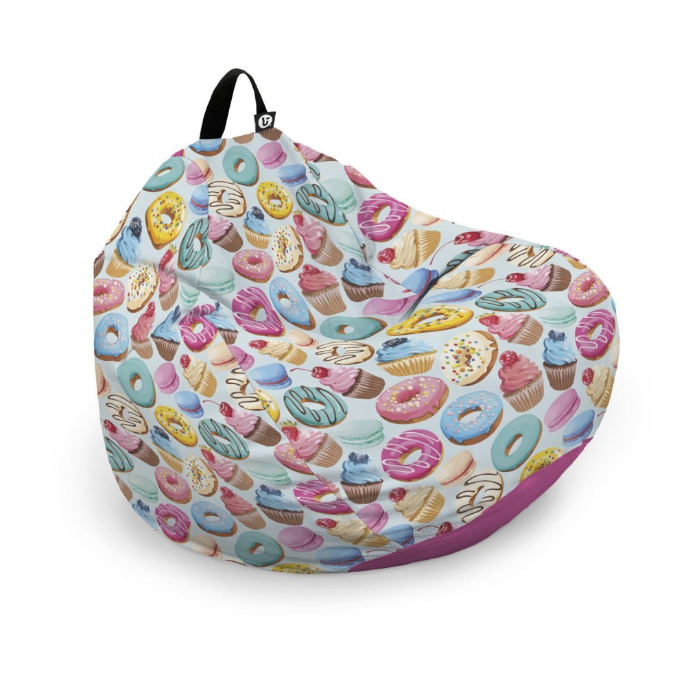 Updeco Husa fotoliu Puf Bean Bag tip Para L fara umplutura macarons