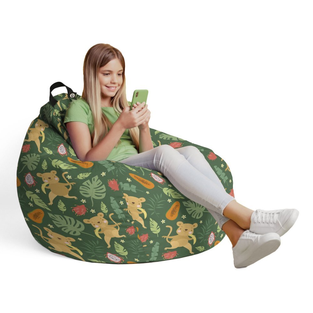 Updeco Husa fotoliu Puf Bean Bag tip Para L fara umplutura maimute