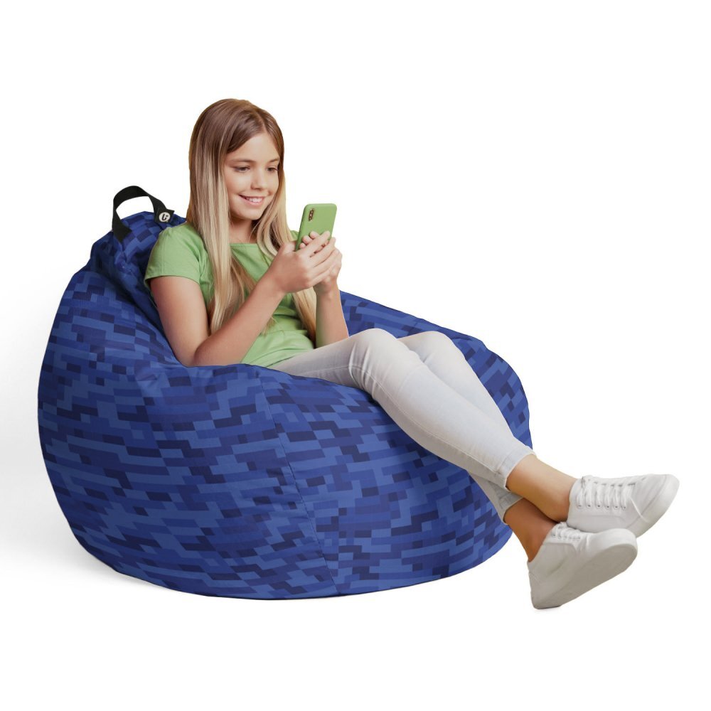 Updeco Husa fotoliu Puf Bean Bag tip Para L fara umplutura minecraft apa