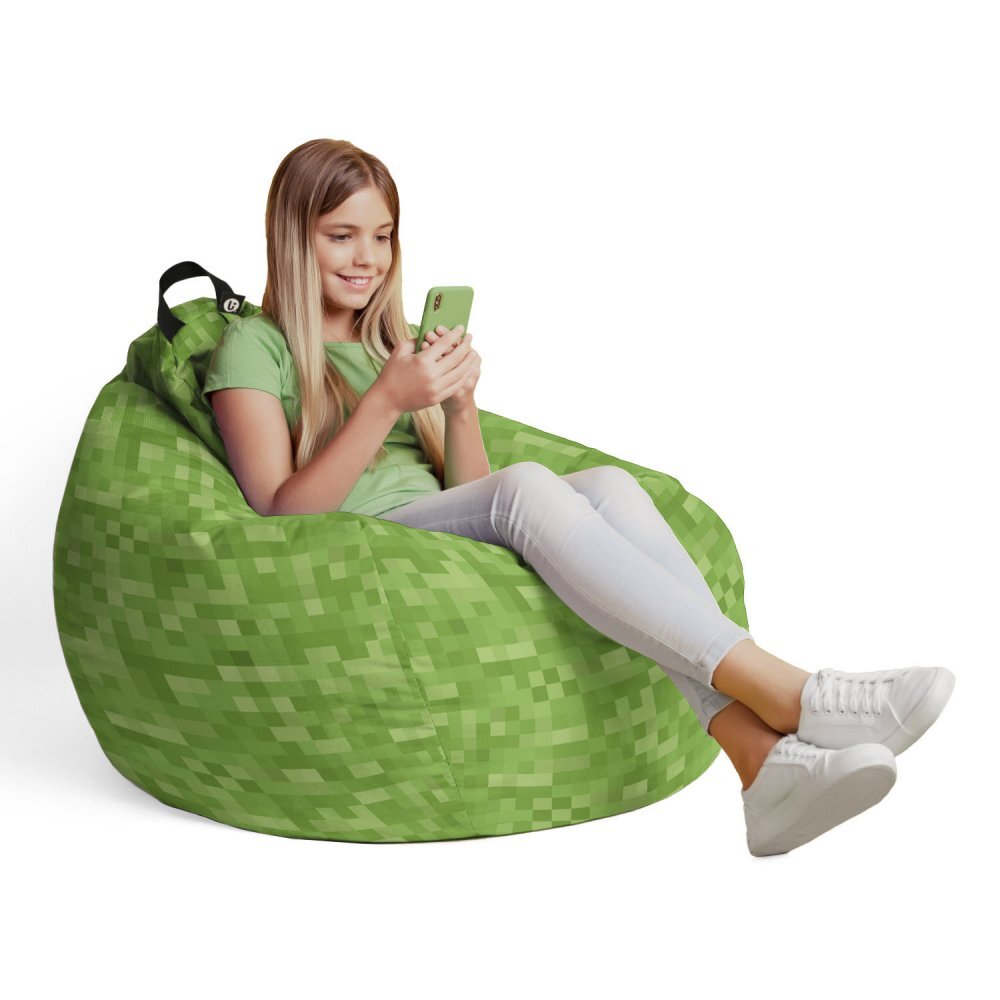 Updeco Husa fotoliu Puf Bean Bag tip Para L fara umplutura minecraft creeper