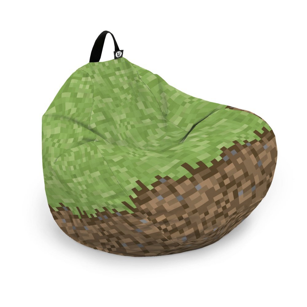Updeco Husa fotoliu Puf Bean Bag tip Para L fara umplutura minecraft iarba pamant