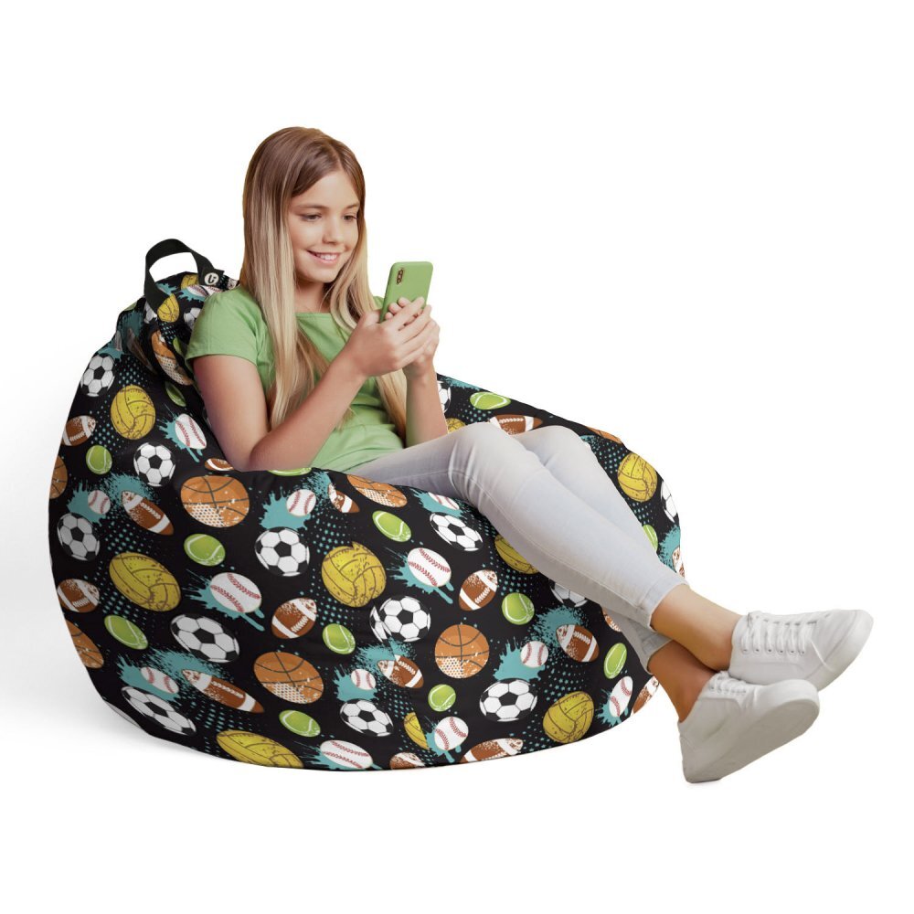 Updeco Husa fotoliu Puf Bean Bag tip Para L fara umplutura mingi