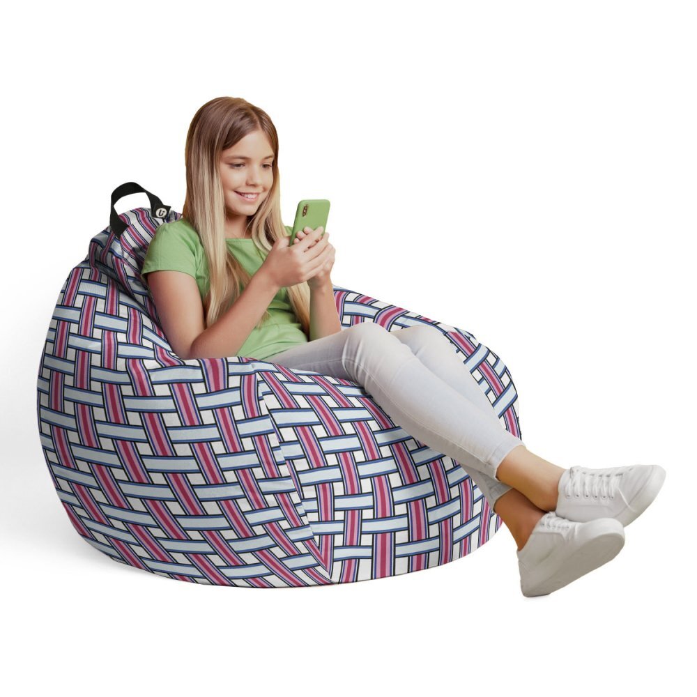 Updeco Husa fotoliu Puf Bean Bag tip Para L fara umplutura paloma