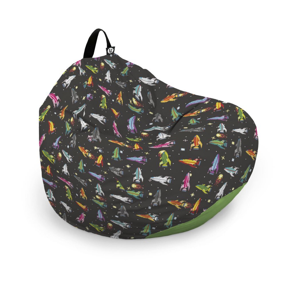 Updeco Husa fotoliu Puf Bean Bag tip Para L fara umplutura retro space ships