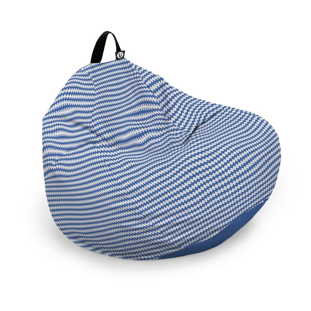 Updeco Husa fotoliu Puf Bean Bag tip Para L fara umplutura scandinavian blue