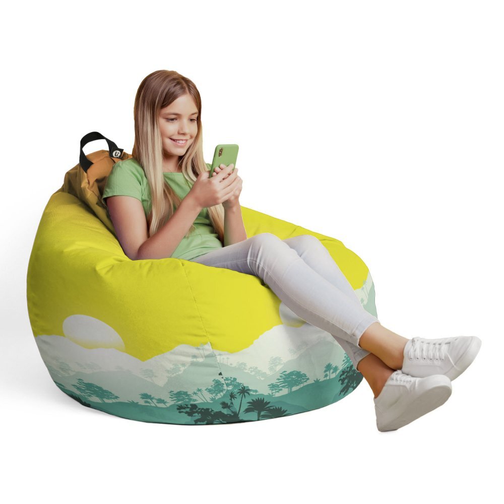 Updeco Husa fotoliu Puf Bean Bag tip Para L fara umplutura tropical