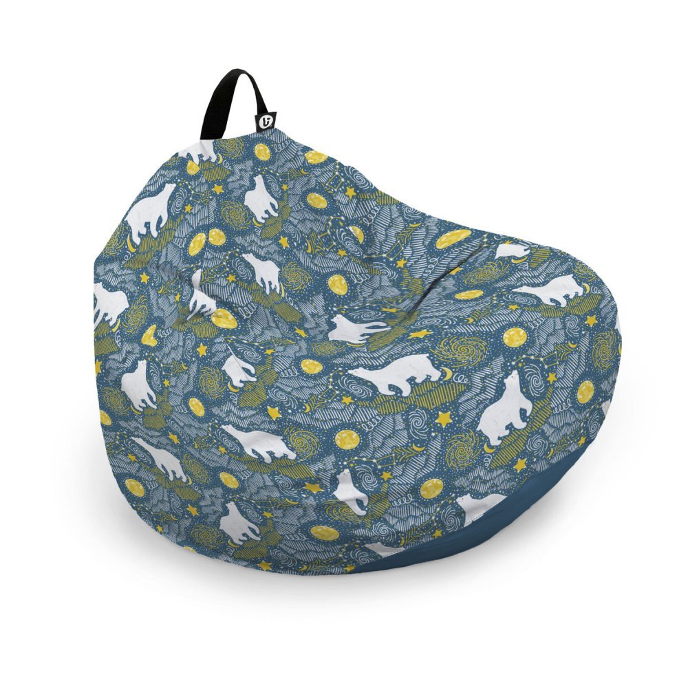 Updeco Husa fotoliu Puf Bean Bag tip Para L fara umplutura ursi polari