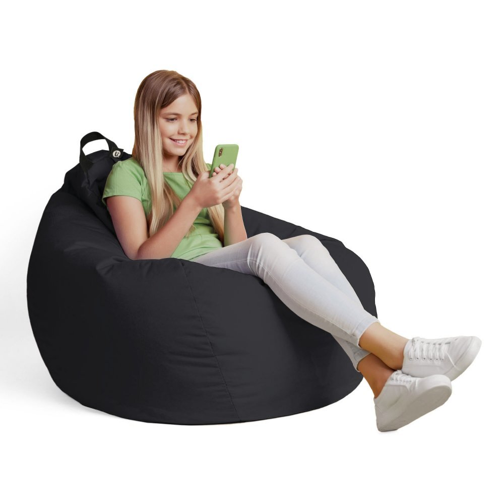 Updeco Husa fotoliu Puf Bean Bag tip Para XL Chroma fara umplutura black