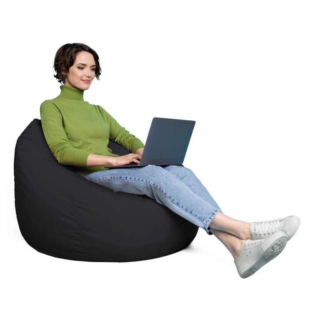 Updeco Husa fotoliu Puf Bean Bag tip Para XL Chroma fara umplutura black