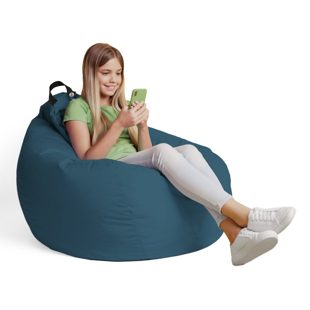 Updeco Husa fotoliu Puf Bean Bag tip Para XL Chroma fara umplutura dark blue