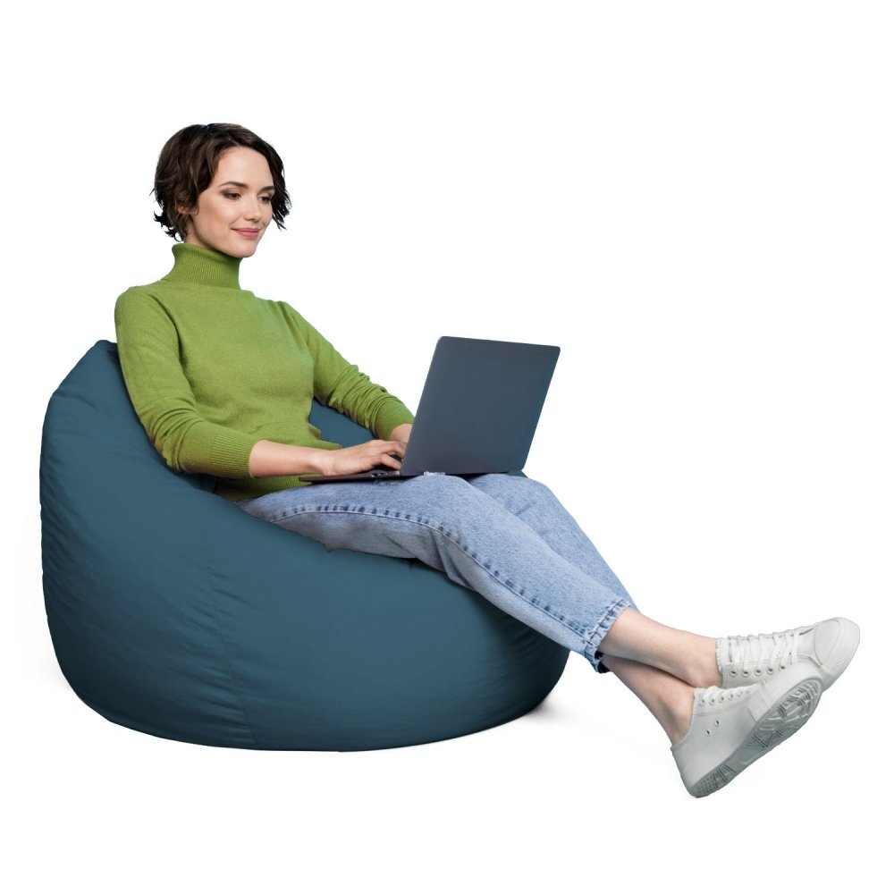 Updeco Husa fotoliu Puf Bean Bag tip Para XL Chroma fara umplutura dark blue