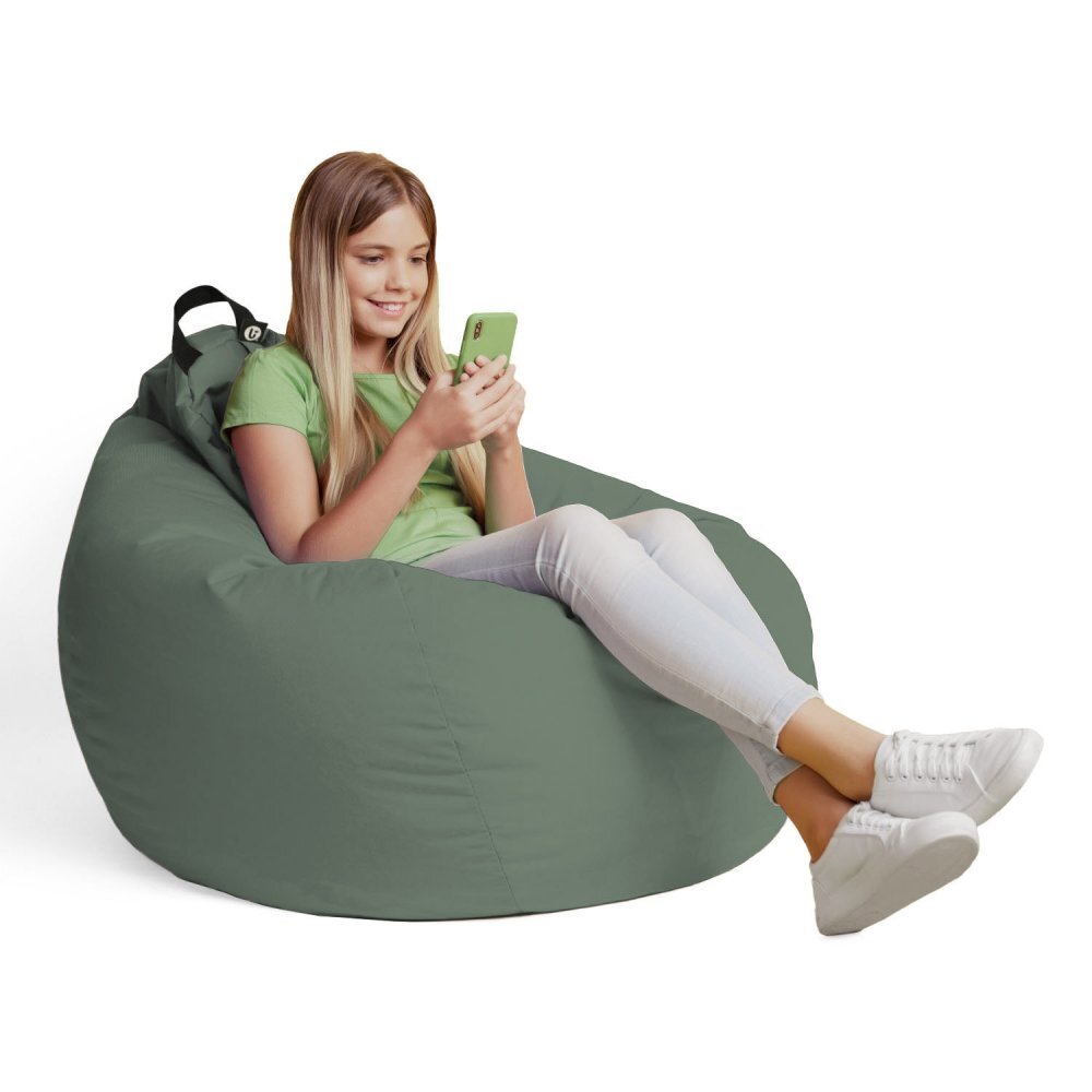 Updeco Husa fotoliu Puf Bean Bag tip Para XL Chroma fara umplutura green sage