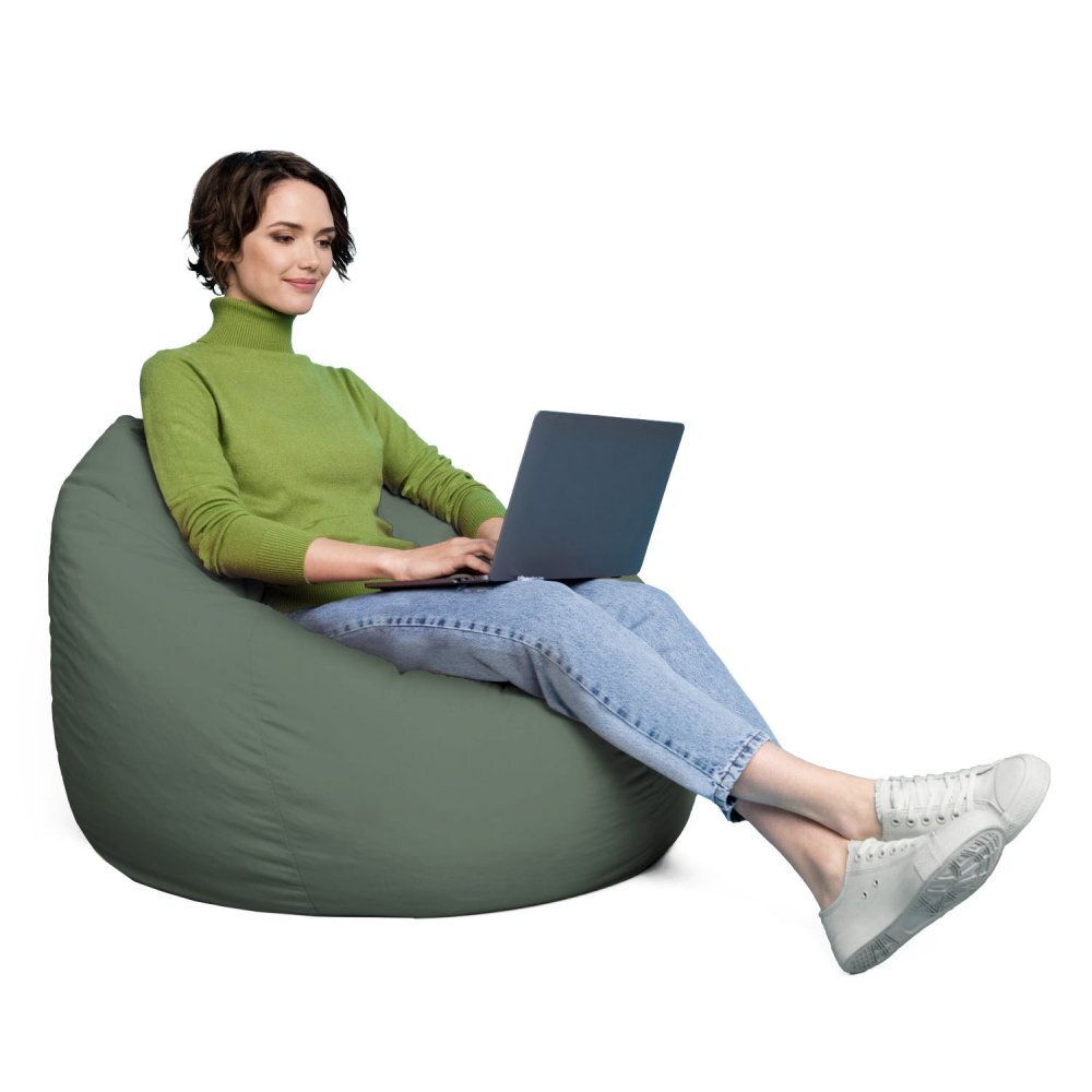 Updeco Husa fotoliu Puf Bean Bag tip Para XL Chroma fara umplutura green sage