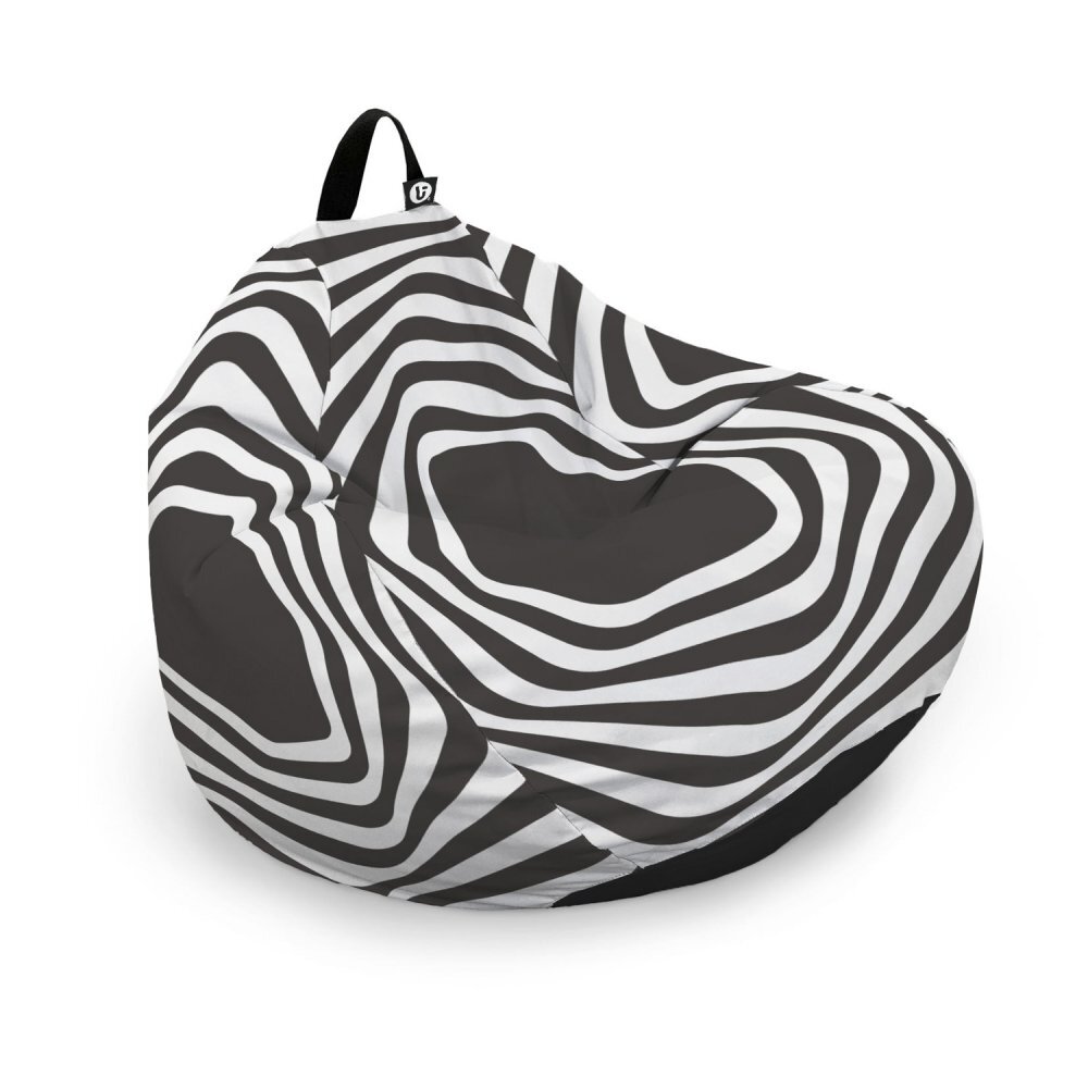 Updeco Husa fotoliu Puf Bean Bag tip Para XL fara umplutura Abstract Zebra