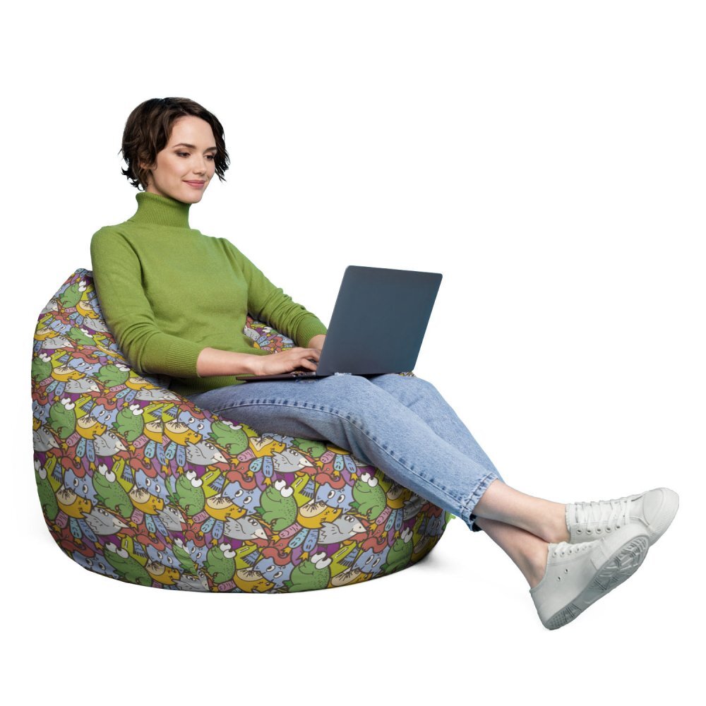 Updeco Husa fotoliu Puf Bean Bag tip Para XL fara umplutura broscute