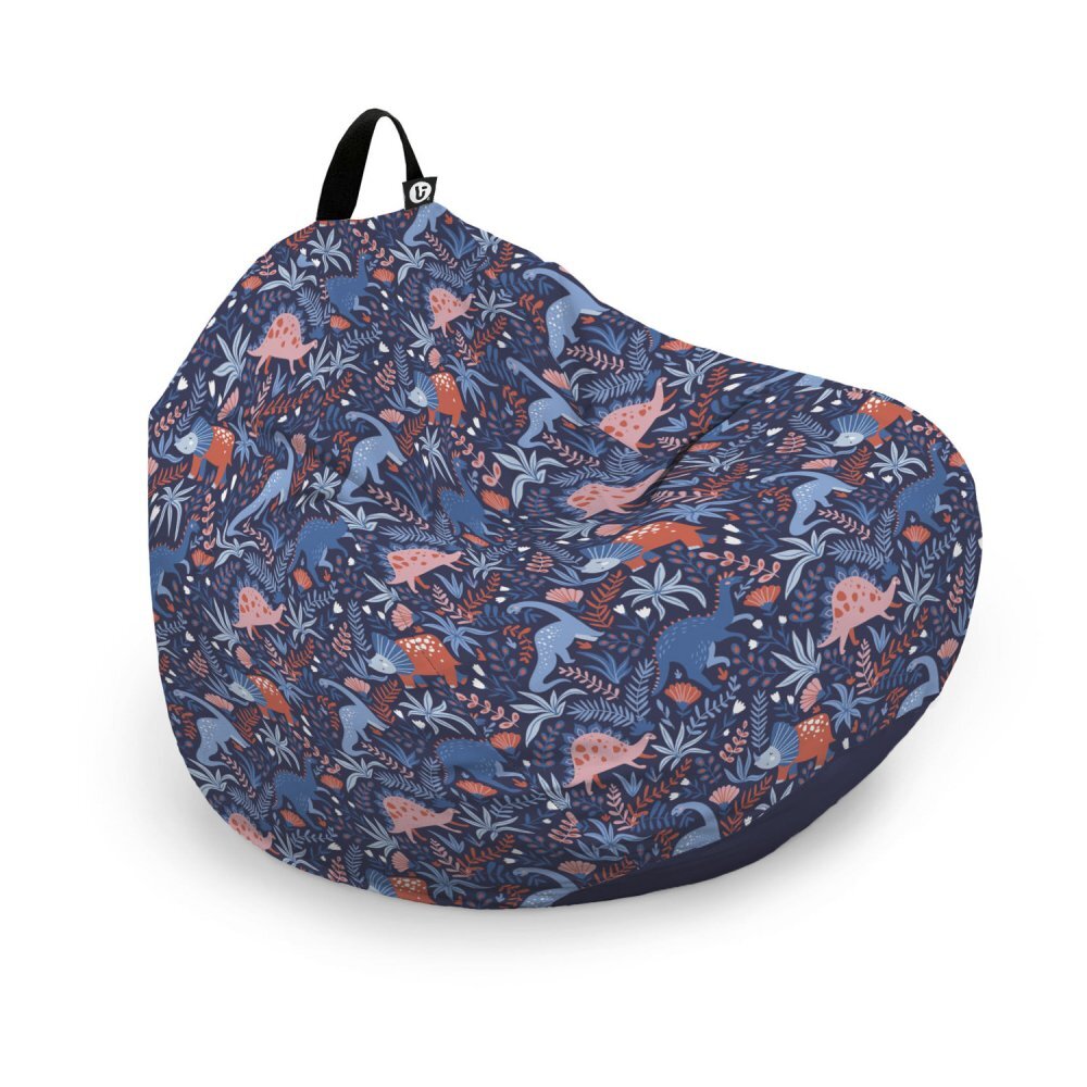 Updeco Husa fotoliu Puf Bean Bag tip Para XL fara umplutura dinozauri nocturni