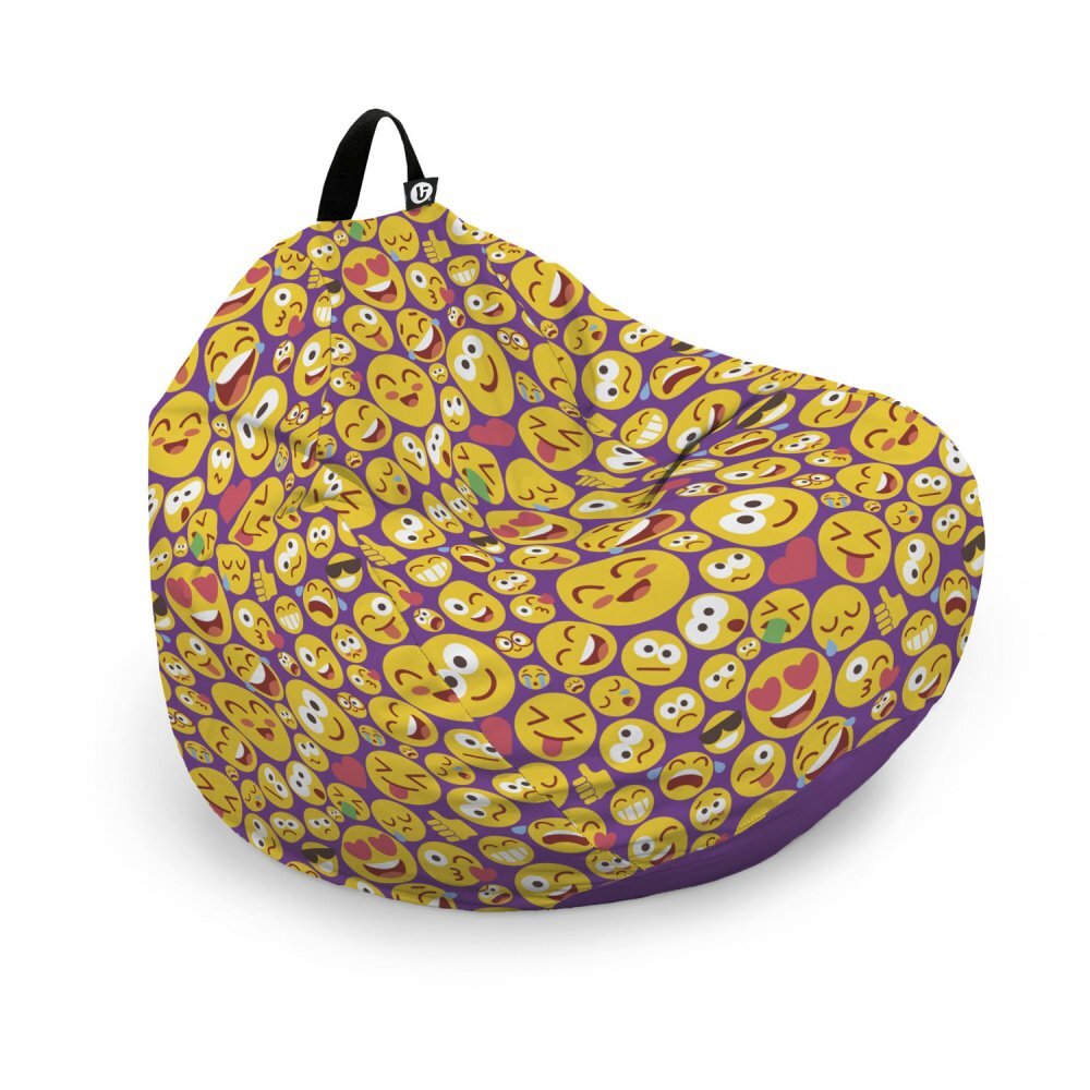 Updeco Husa fotoliu Puf Bean Bag tip Para XL fara umplutura emoji
