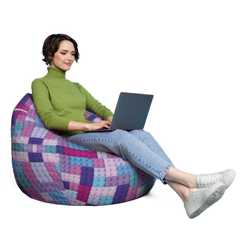Updeco Husa fotoliu Puf Bean Bag tip Para XL fara umplutura Lego Tetris mov