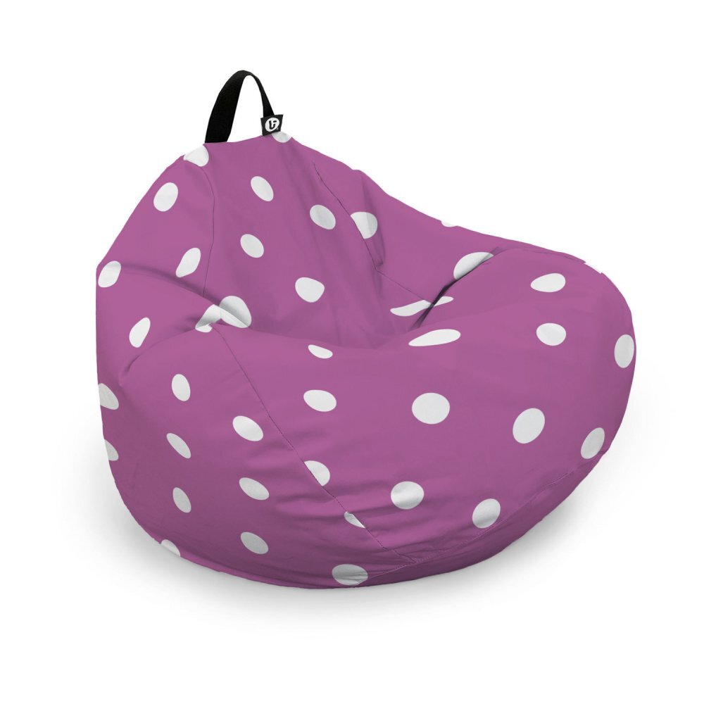 Updeco Husa fotoliu Puf Bean Bag tip Para XL fara umplutura mov cu buline albe