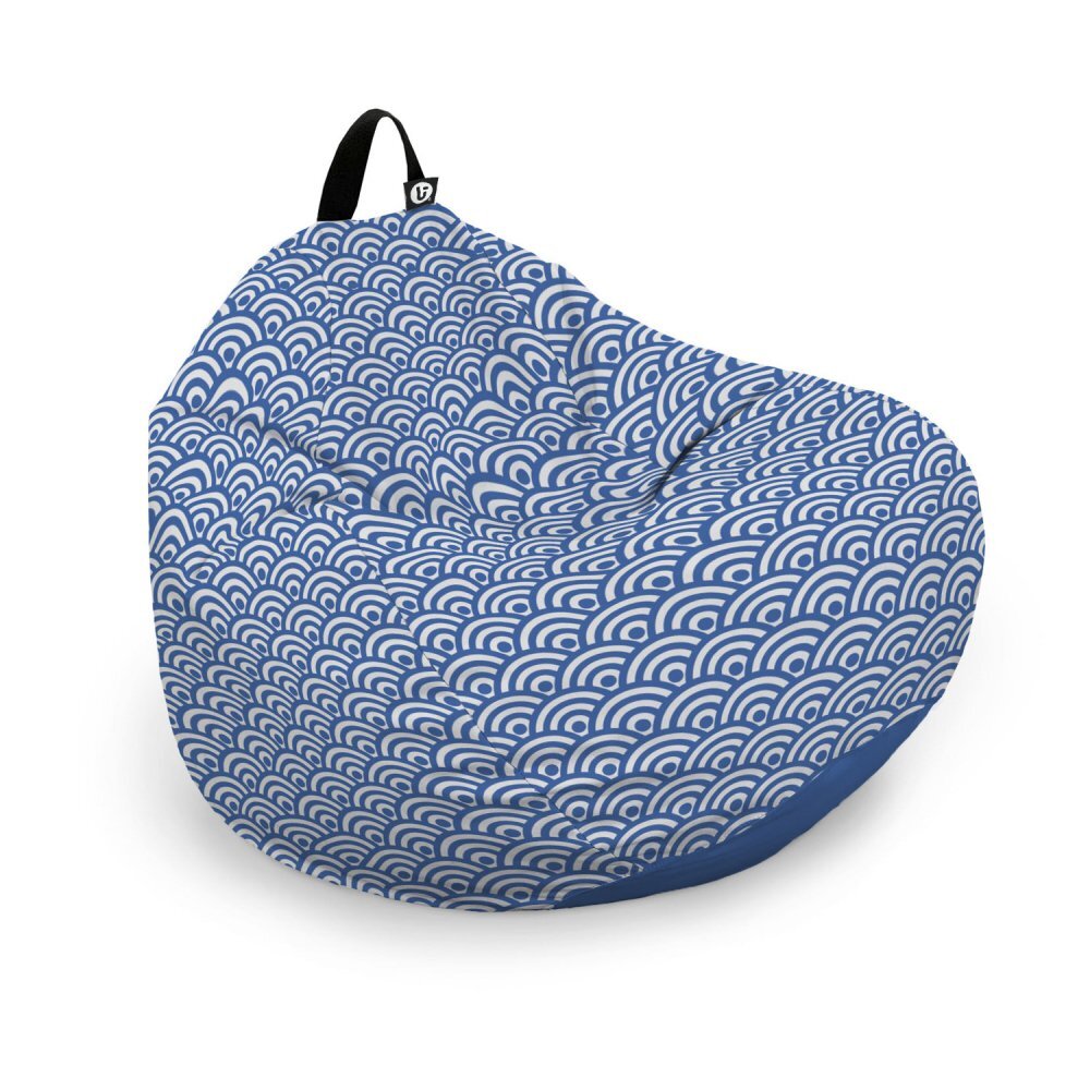 Updeco Husa fotoliu Puf Bean Bag tip Para XL fara umplutura Oriental Waves blue