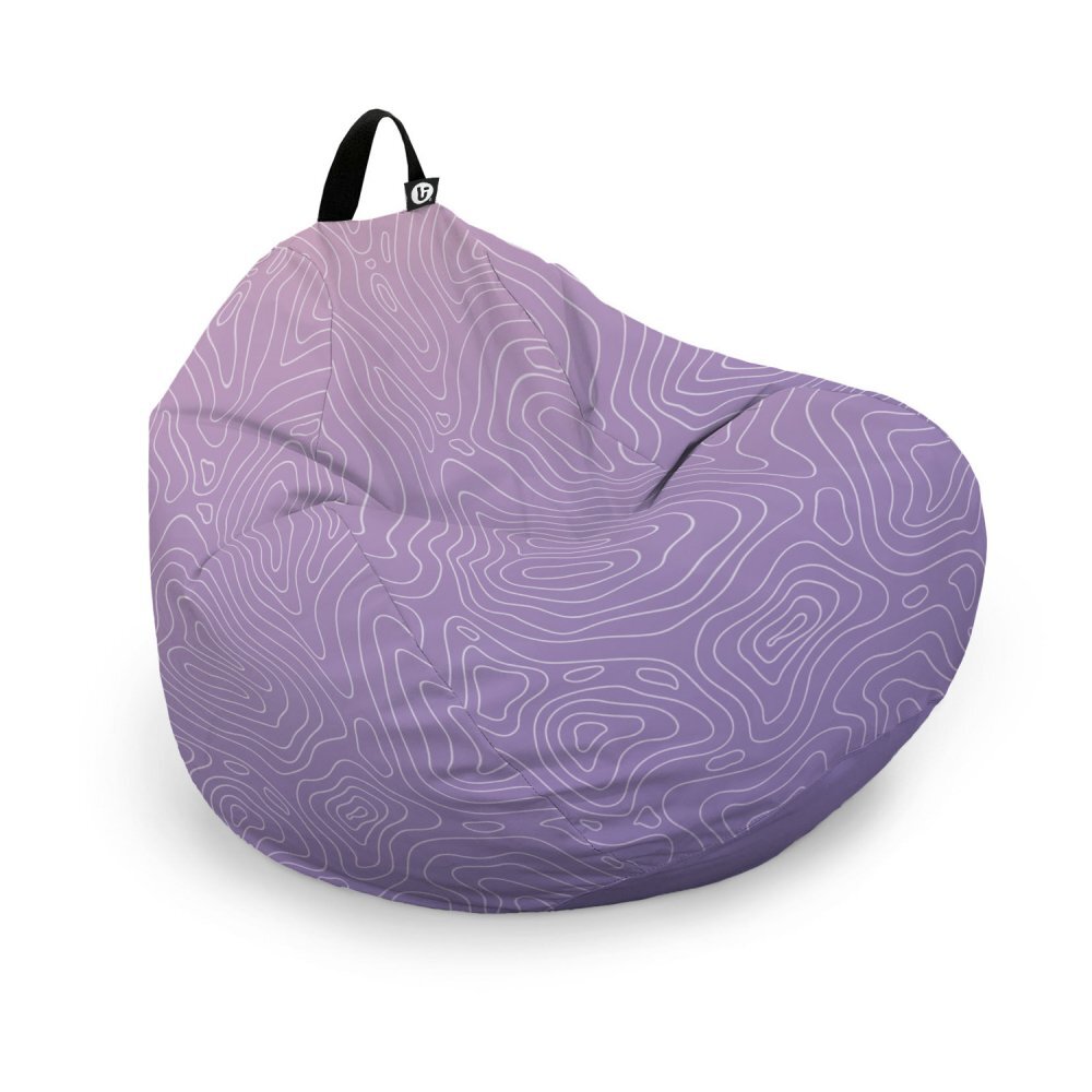Updeco Husa fotoliu Puf Bean Bag tip Para XL fara umplutura Topografic mov