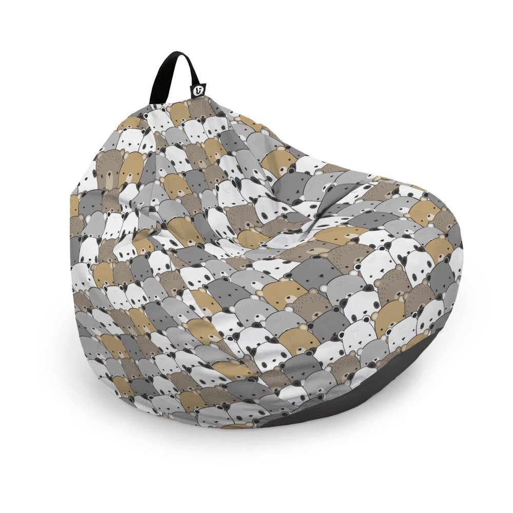 Updeco Husa fotoliu Puf Bean Bag tip Para XL fara umplutura ursuleti maro