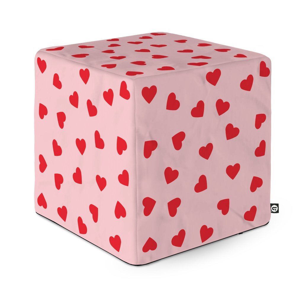 Updeco Taburet cub L Inimi fundal roz